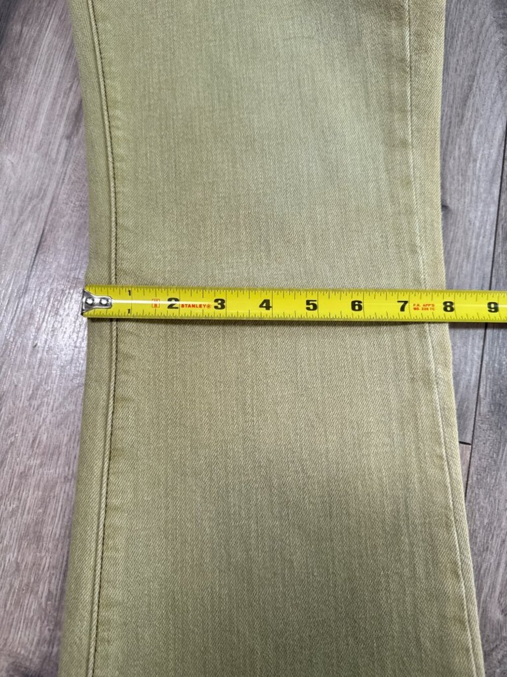 U Jeans Size 29 Olive Green Low Rise Flare Jeans With Bell Bottom Cotton Blend V - Picture 8 of 12